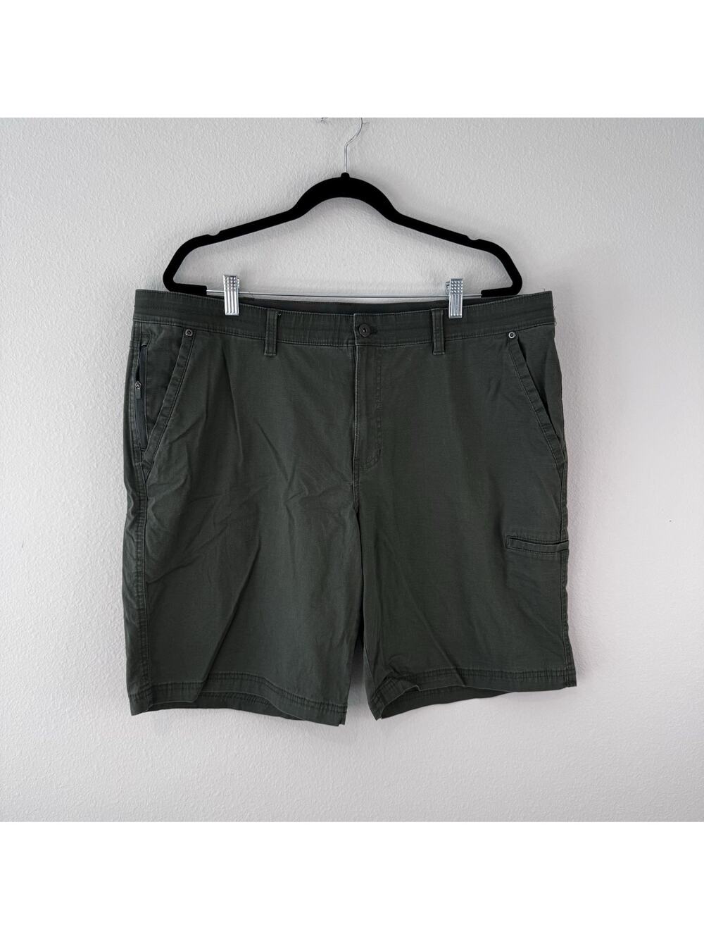 Weatherproof Men’s Size 40 Stretch Ripstop Trail Utility Shorts Olive Green